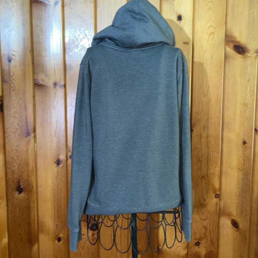 The North Face Women’s Gray Green Logo Graphic Pullover Sweatshirt Hoodie medium - Picture 5 of 5